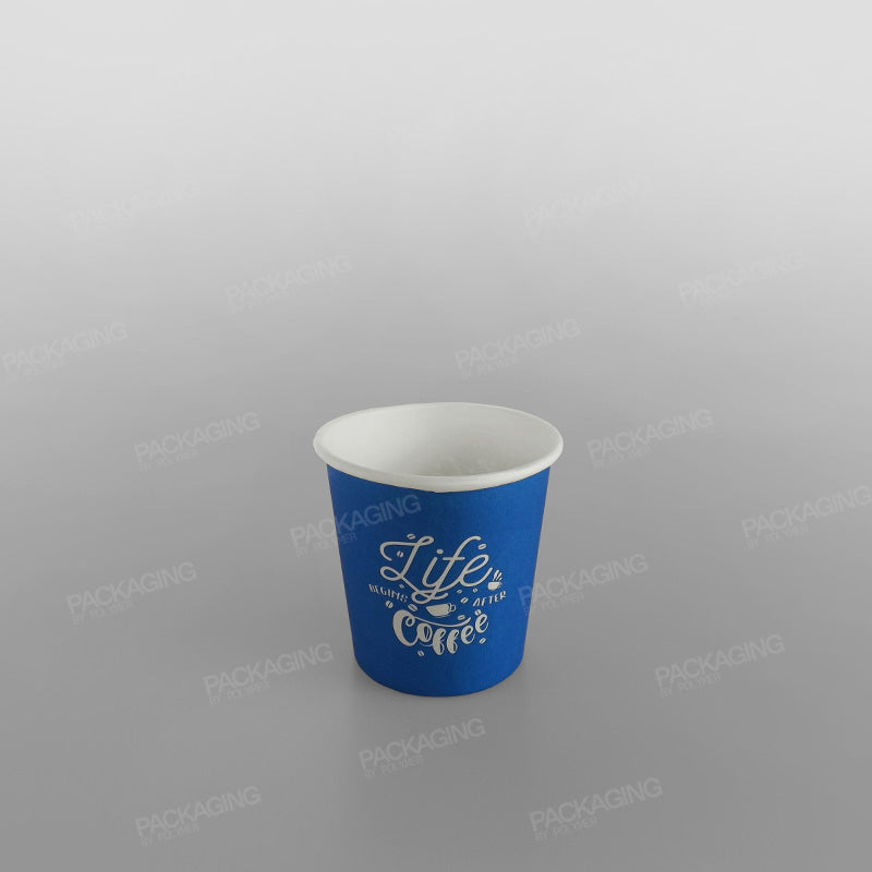 Somoplast Blue Paper Cup Hot - 4oz