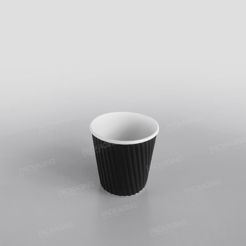 Ripple Kraft Paper Cup Hot - Black