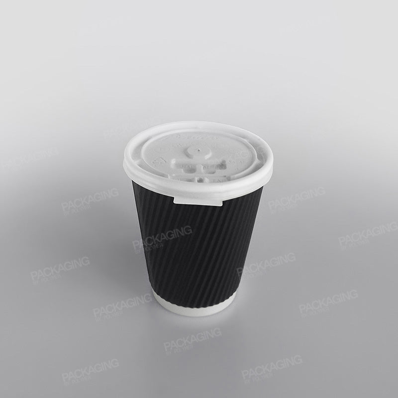 Ripple Kraft Paper Cup Hot - Black