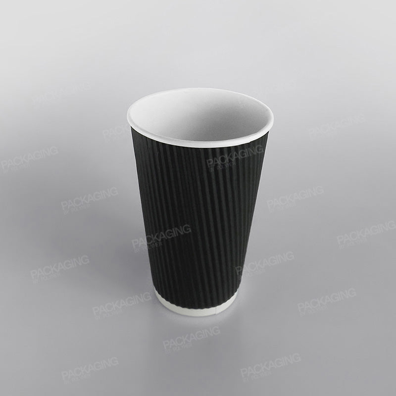 Ripple Kraft Paper Cup Hot - Black