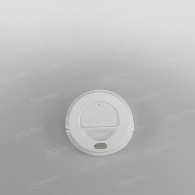 Somo Plastic Sip Through Lid White [4oz]