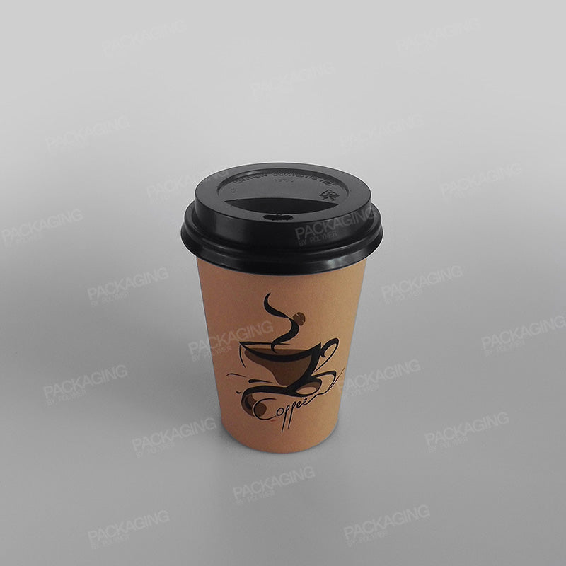 Hippo Hot Plastic Lid - Black Domed