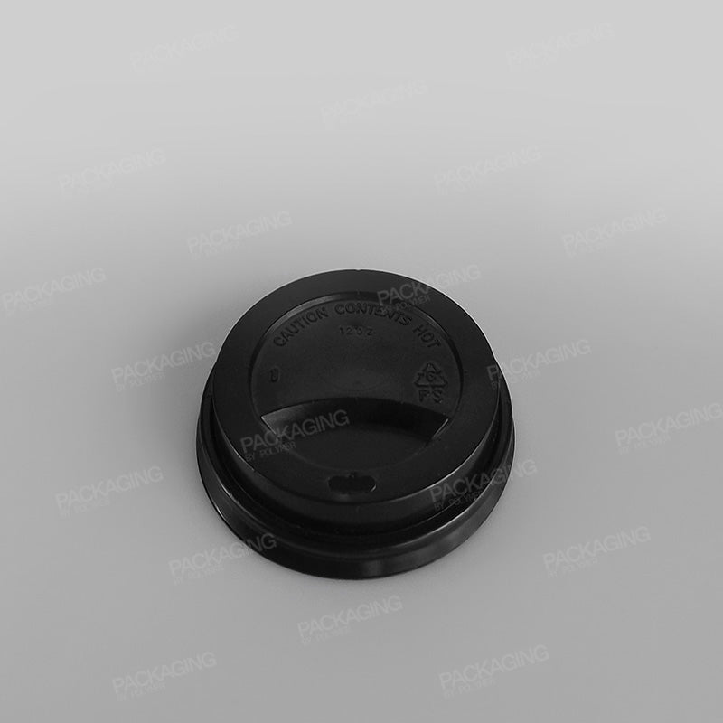 Hippo Hot Plastic Lid - Black Domed