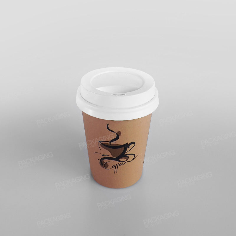 Hippo Hot Plastic Lid - White Domed