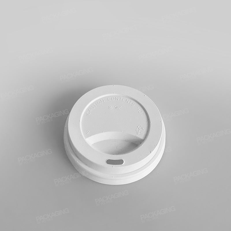 Somo Hot Plastic Lid [12oz & 16oz] White Domed