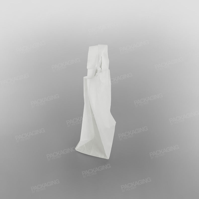 SOS White Plastic Carrier Bag