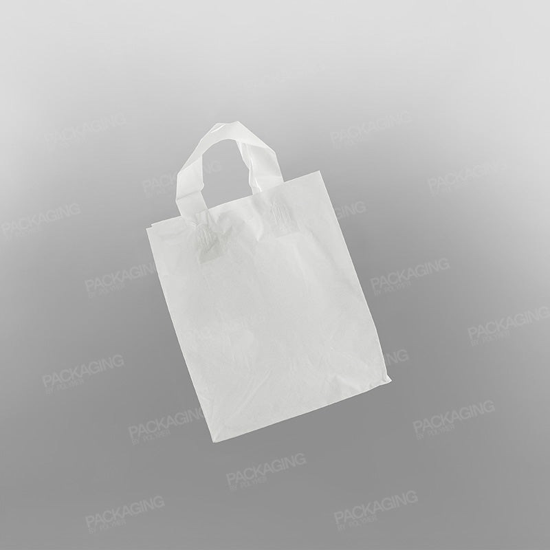 SOS White Plastic Carrier Bag