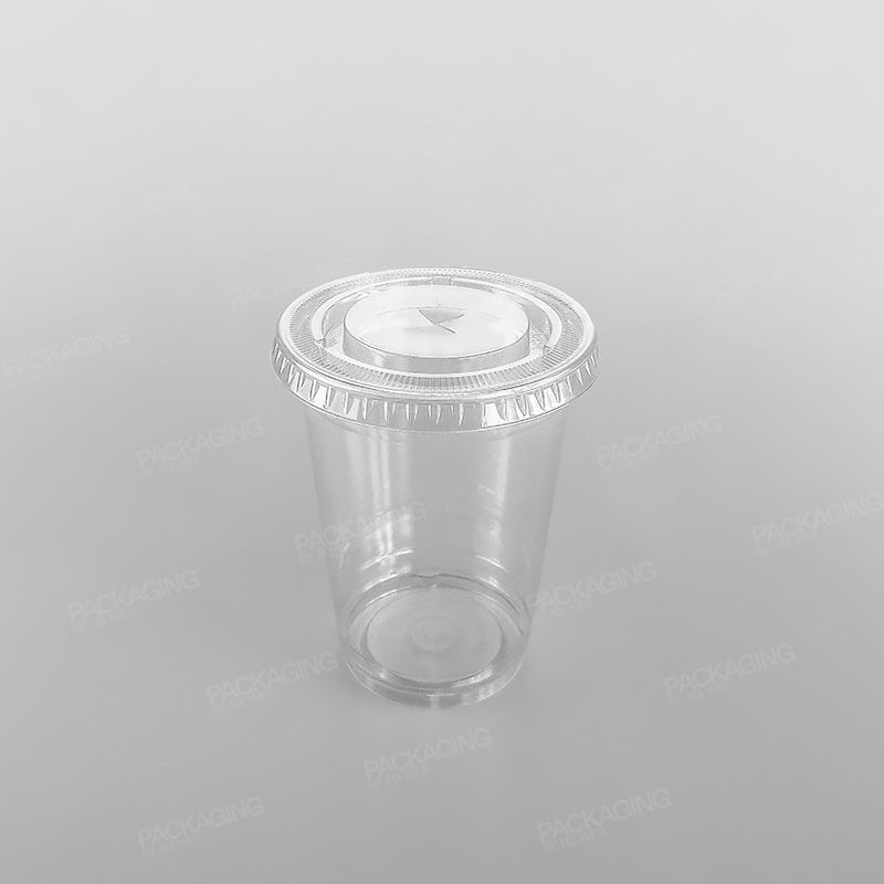 Somoplast Plastic Clear Flat Lid Straw Slot