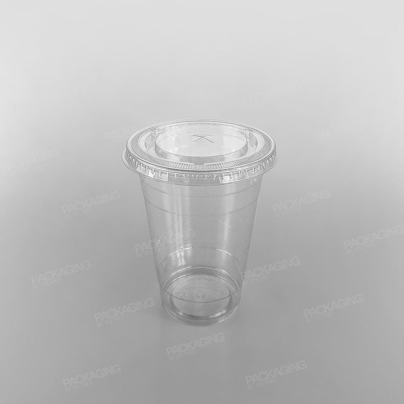 Somoplast Plastic Clear Flat Lid Straw Slot