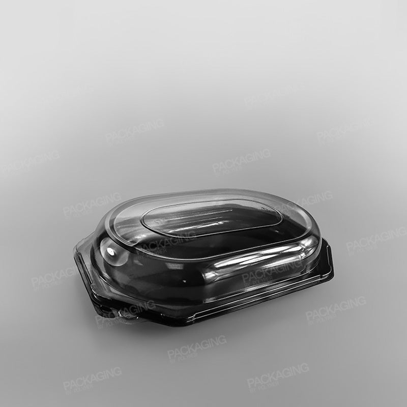 Clear Domed Lid For Octagonal Black Plastic Platter Base