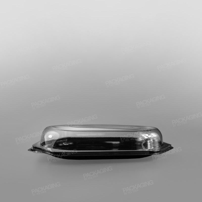 Clear Domed Lid For Octagonal Black Plastic Platter Base