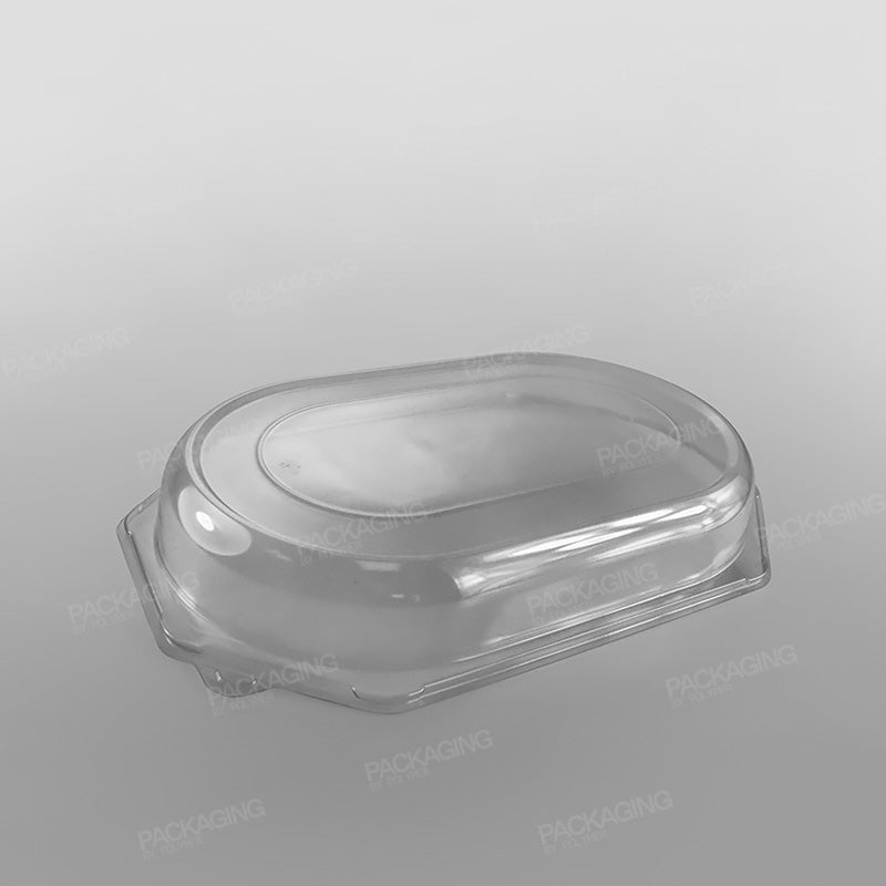 Clear Domed Lid For Octagonal Black Plastic Platter Base