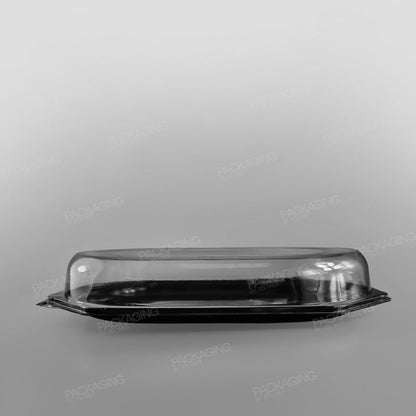 Clear Domed Lid For Octagonal Black Plastic Platter Base