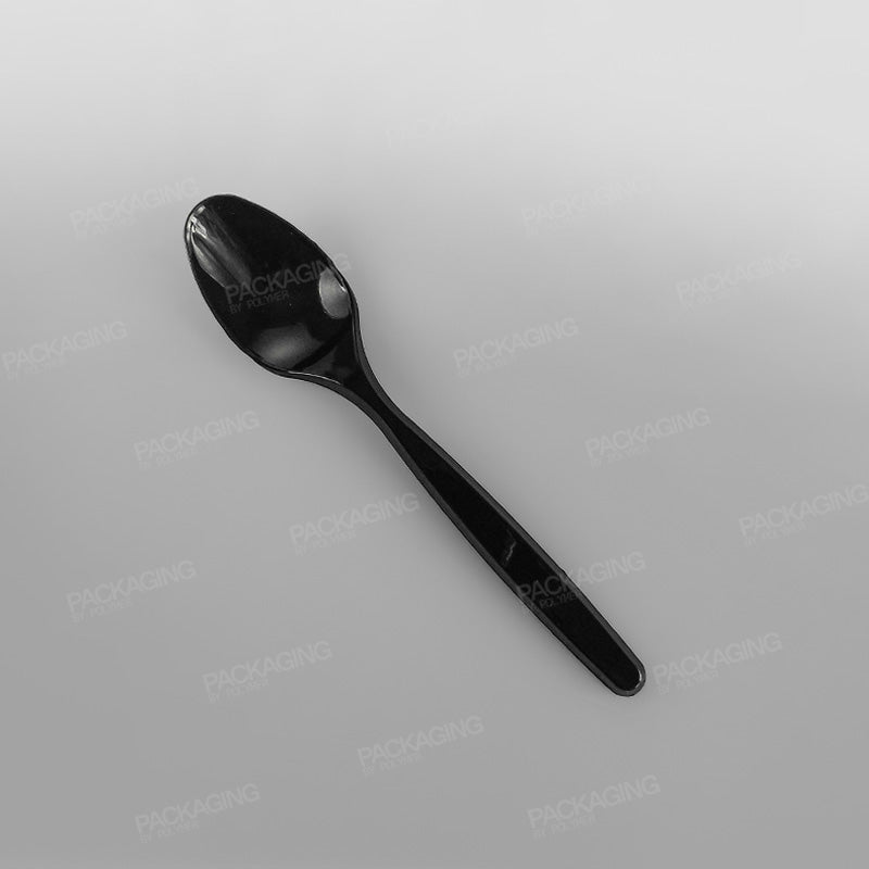 Plastic Black Heavy Duty Dessert Spoons