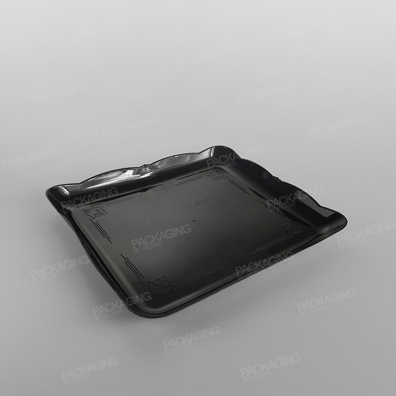 Plastic Presentation Trays Tulip Black