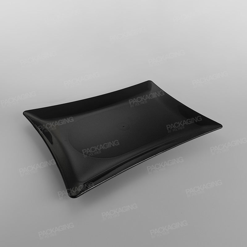 Plastic Presentation Trays Oval Black