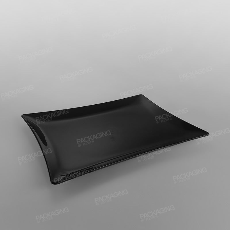 Plastic Presentation Trays Oval Black