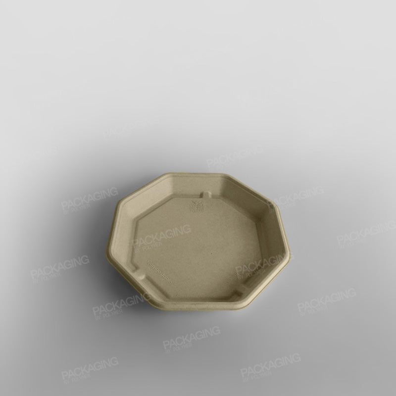 Sabert Octagonal Pulp Plate - 830ml