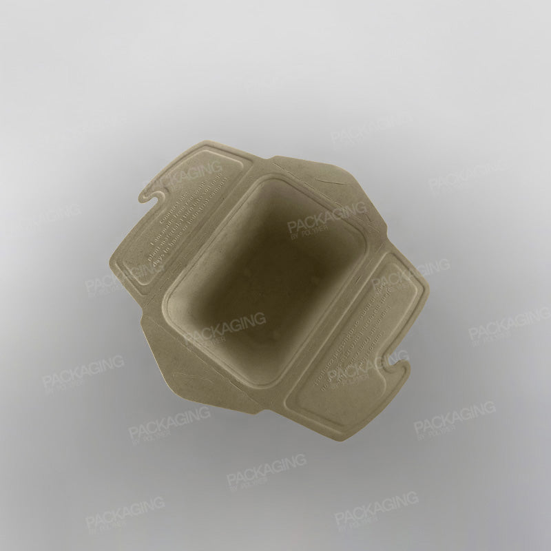 500ml | 300 Pcs | Rectangular Pulp Meal Box – Eco-Friendly Food Packaging