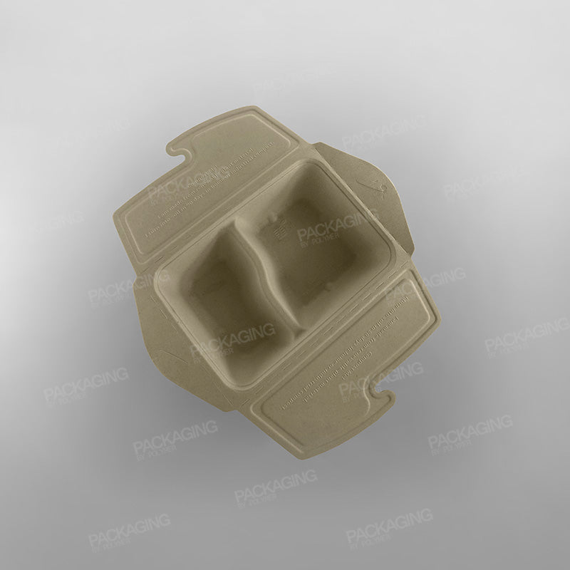 150 Pcs | Compartment Rectangular Pulp Meal Box – Portion Perfect