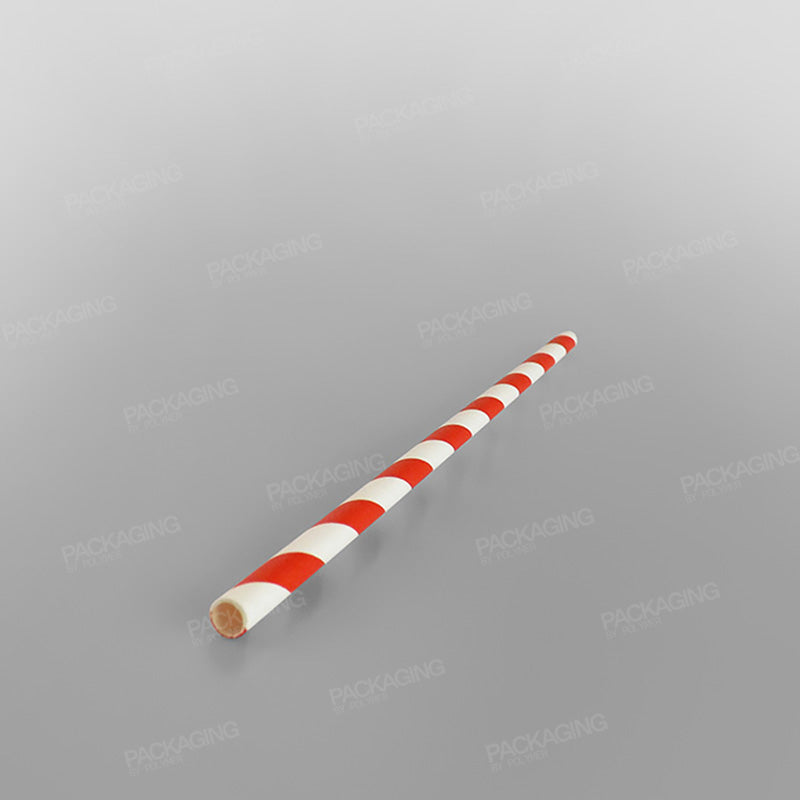 Red & White Paper Straws [200 x 6mm]