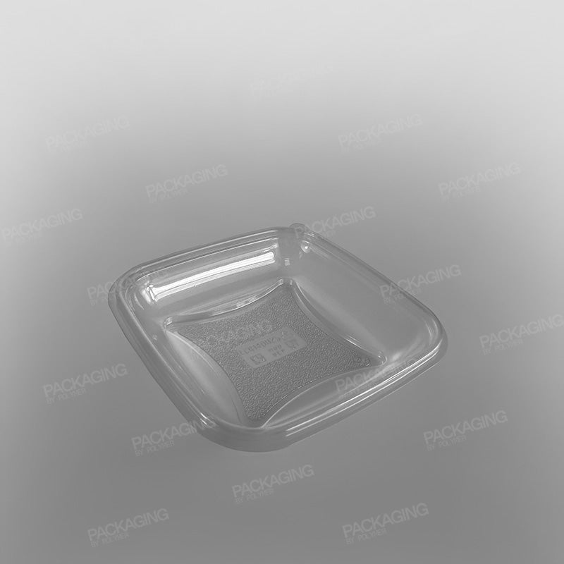 GPI Crudipack Clear Square Salad Bowl Base - FCR140H25