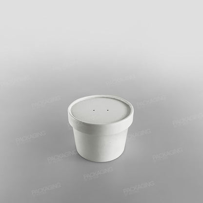 Go-Pak White Paper Soup Container & Lid Combo