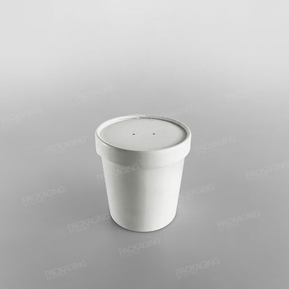 Go-Pak White Paper Soup Container & Lid Combo