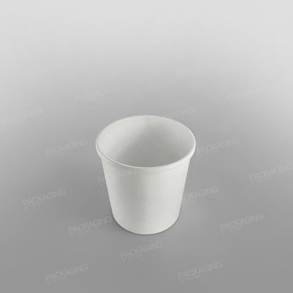 Go-Pak White Paper Soup Container & Lid Combo