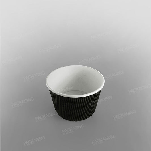 Go-Pak Ripple Black Soup/ Food Container Squat