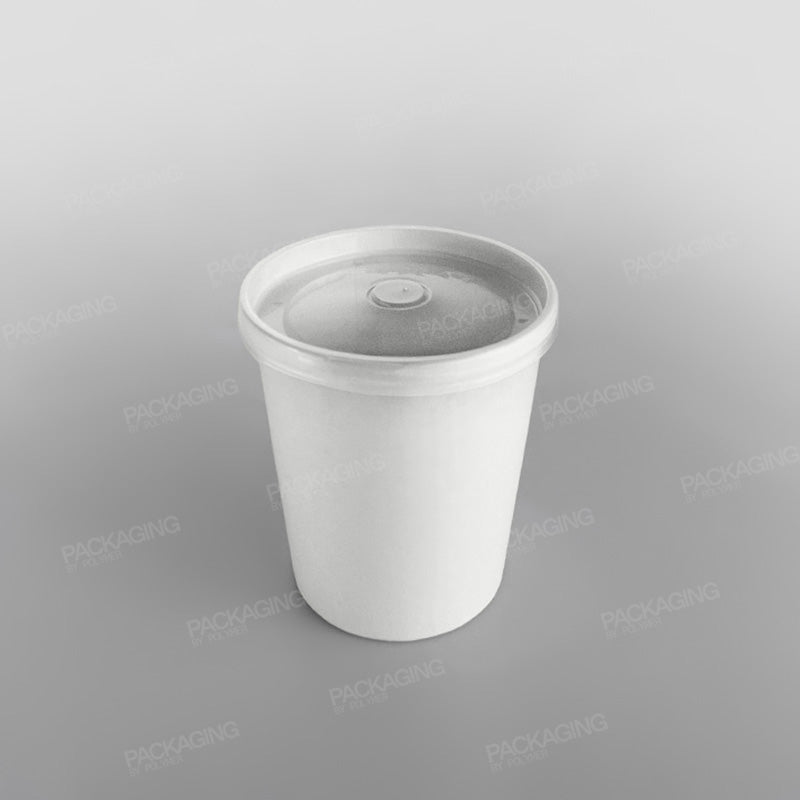 White Plastic Vented Lid For 26/32oz Go-Pak Soup Containers