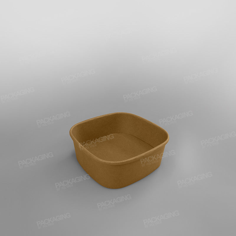 Sabert Premium Square Food Bowl - Kraft