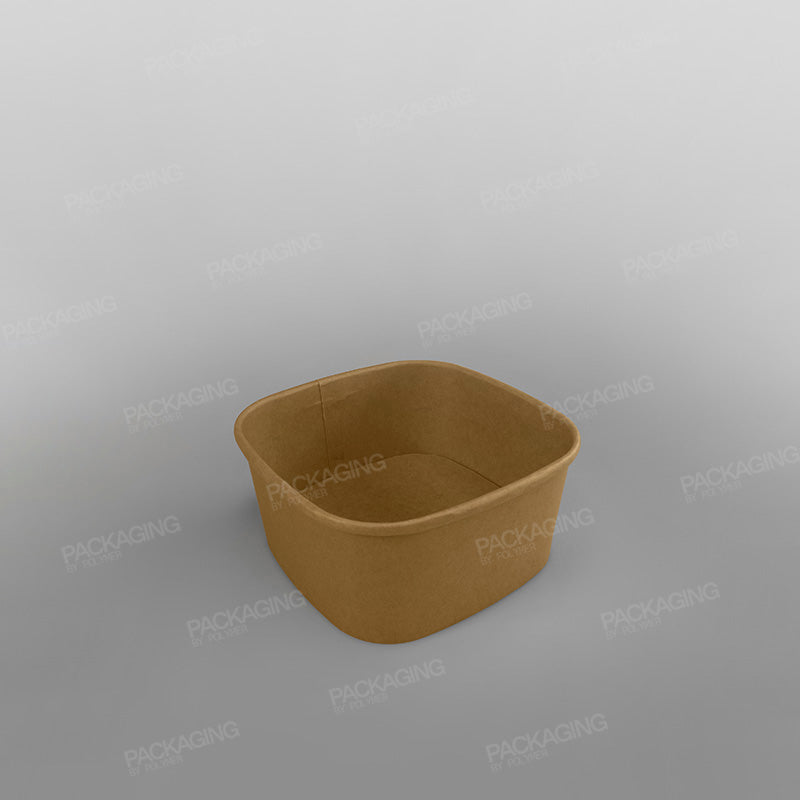 Sabert Premium Square Food Bowl - Kraft