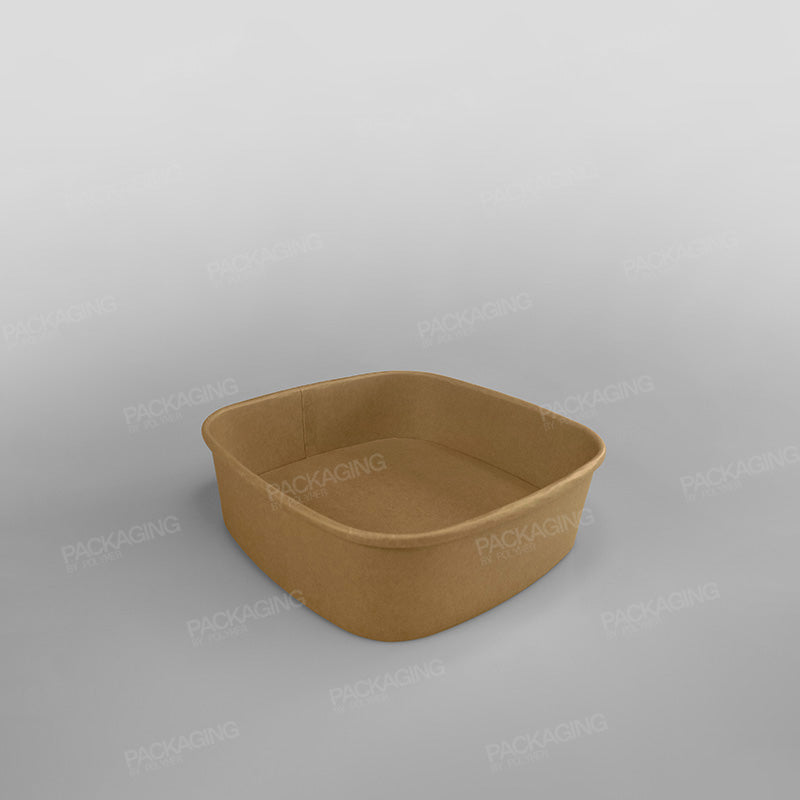 Sabert Premium Square Food Bowl - Kraft