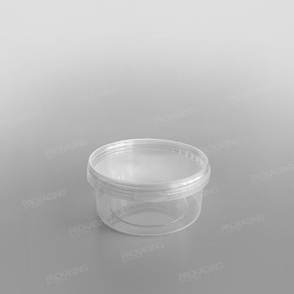 Tamper-proof Clear Round Containers & Lids