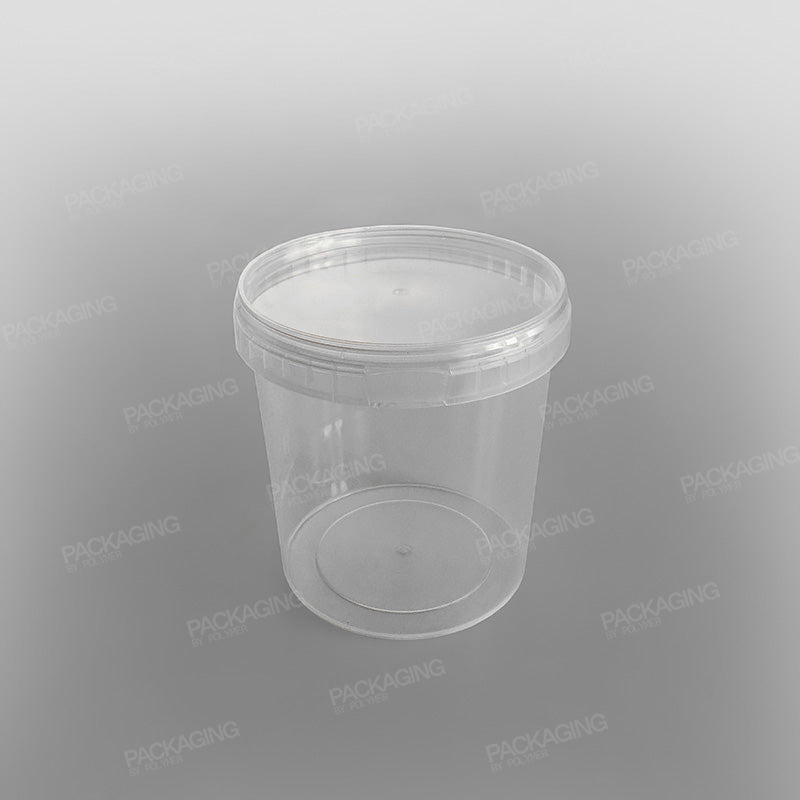 Tamper-proof Clear Round Containers & Lids